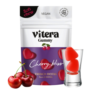 Vitera Gummy - Pure D Biotin Gummy - Cherry Transparent